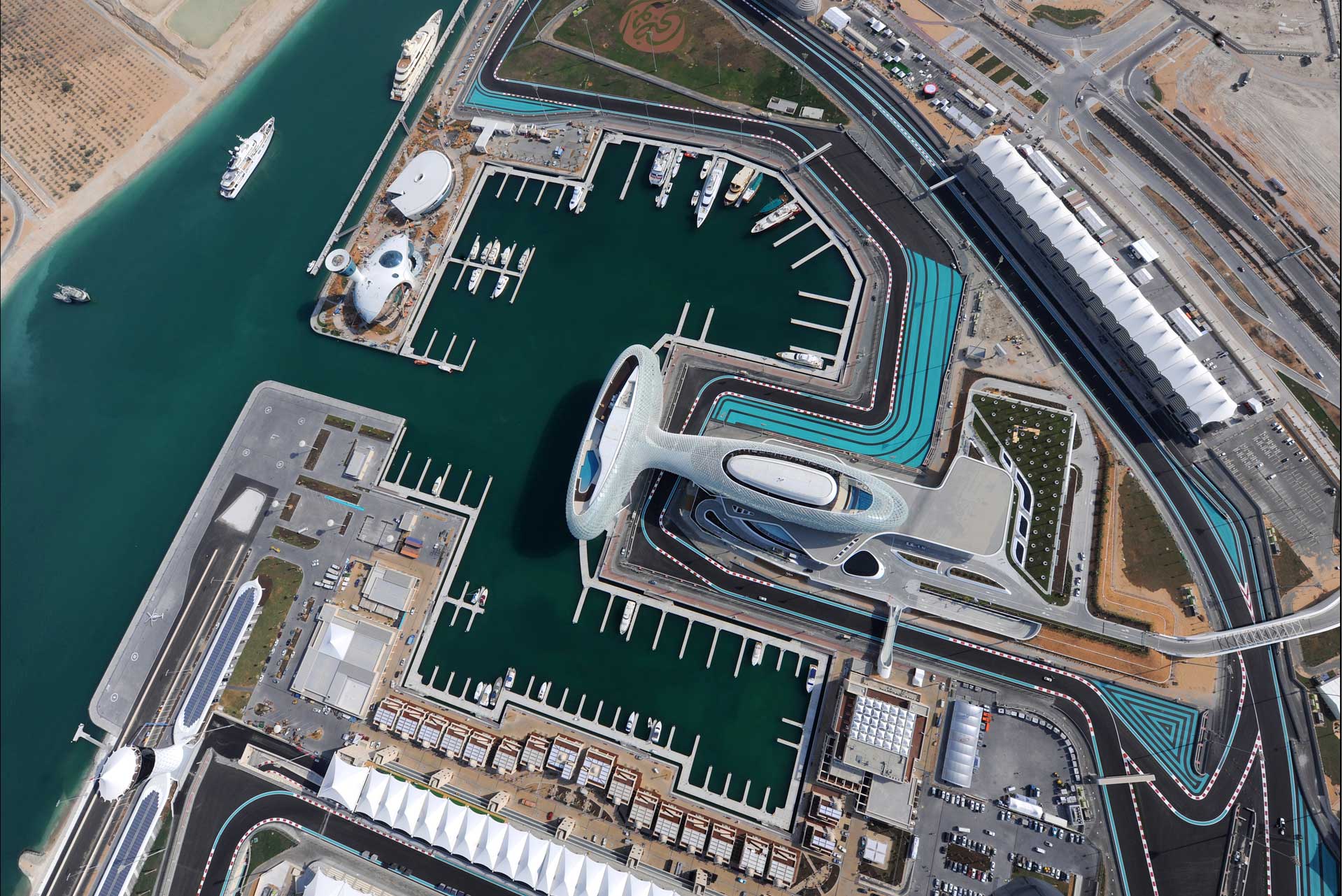 Aerial view of Abu Dhabi, United Arab Emirates